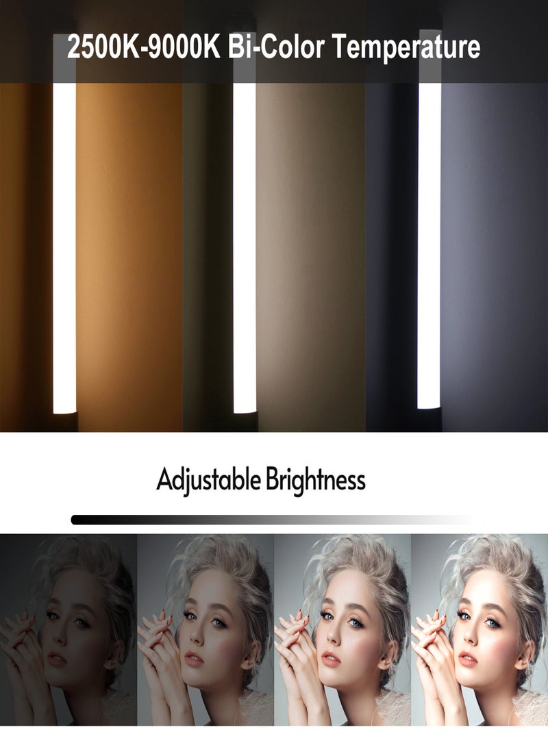 أندوير مصباح فيديو LED أنبوبي RGB محمول باليد W150RGB-II، قابل للتعتيم من 2500 كلفن إلى 9000 كلفن، مع 20 تأثيرًا ضوئيًا، وبطارية مدمجة، وشاشة LCD، مثالي للبث المباشر للفيديوهات، وتصوير المنتجات، وتصوير البورتريه. - Image 3
